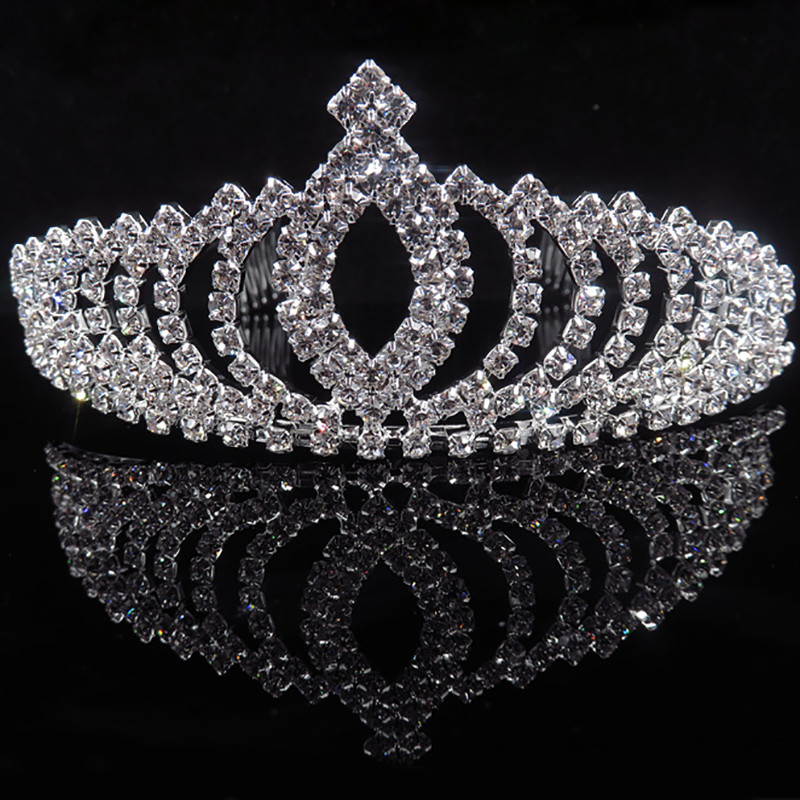 Mirese Nunta Tiara si Coroana Piepteni Accesorii De Par De Cristal Femei Fete Accesorii De Par Printesa En-gros