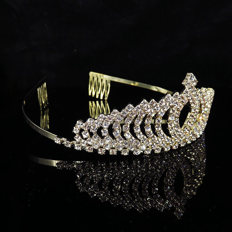 Mirese Nunta Tiara si Coroana Piepteni Accesorii De Par De Cristal Femei Fete Accesorii De Par Printesa En-gros