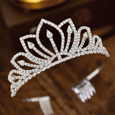 Bride Crown Луксозни модни бижута Dress Up Парти за рожден ден Princess Crown Jewelry Дамски аксесоари за коса Парти на едро Fashi
