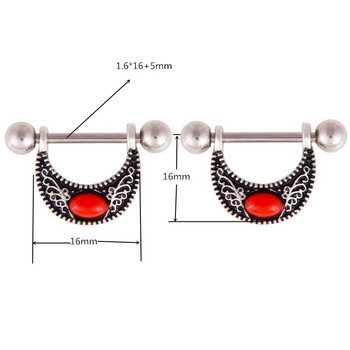 2PCS Flower Nipple Piercing Ring 14G Sexy Heart Nipple Shield Piercing Ring Tepel Piercing Pezon Mujer Дамски бижута за тяло