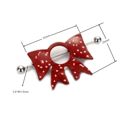 2Vnt Gėlių spenelių auskarų vėrimo žiedas 14G Sexy Heart Spenelių skydas Auskarų vėrimo žiedas Tepel Auskarų vėrimas Pezon Mujer Moteriški papuošalai kūnui