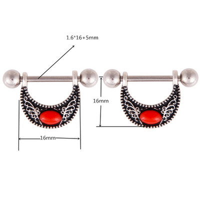 2Vnt Gėlių spenelių auskarų vėrimo žiedas 14G Sexy Heart Spenelių skydas Auskarų vėrimo žiedas Tepel Auskarų vėrimas Pezon Mujer Moteriški papuošalai kūnui