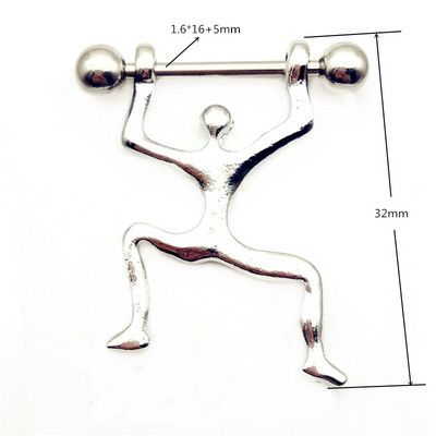 2Vnt Gėlių spenelių auskarų vėrimo žiedas 14G Sexy Heart Spenelių skydas Auskarų vėrimo žiedas Tepel Auskarų vėrimas Pezon Mujer Moteriški papuošalai kūnui