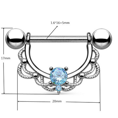 2Vnt Gėlių spenelių auskarų vėrimo žiedas 14G Sexy Heart Spenelių skydas Auskarų vėrimo žiedas Tepel Auskarų vėrimas Pezon Mujer Moteriški papuošalai kūnui