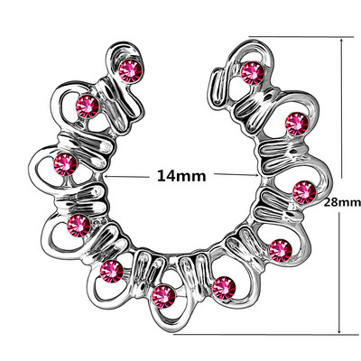 2 bucăți inel de piercing pentru mamelon fals cu flori, inimă sexy, fără piercing, scut pentru mamelon, bijuterii, fără nichel, din oțel chirurgical, corp Piring Tepel