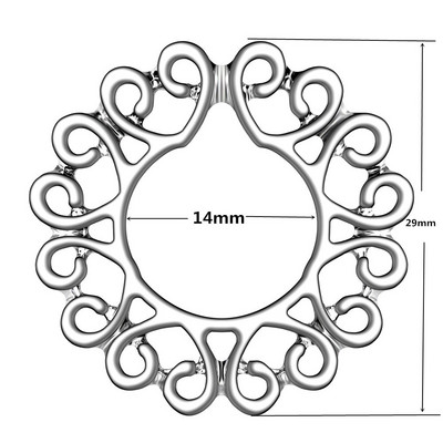 2 bucăți inel de piercing pentru mamelon fals cu flori, inimă sexy, fără piercing, scut pentru mamelon, bijuterii, fără nichel, din oțel chirurgical, corp Piring Tepel