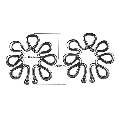 2 bucăți inel de piercing pentru mamelon fals cu flori, inimă sexy, fără piercing, scut pentru mamelon, bijuterii, fără nichel, din oțel chirurgical, corp Piring Tepel