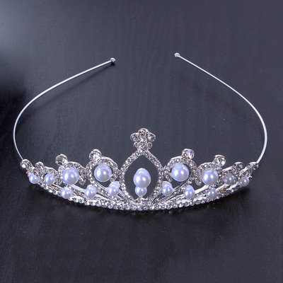 Vestuvių sidabrinė krištolinė karūna Moterų Kalnų krištolas Tiara Princesės Gimtadienio vakarėlis Banketas Plaukų aksesuarai Pamergės aksesuarai