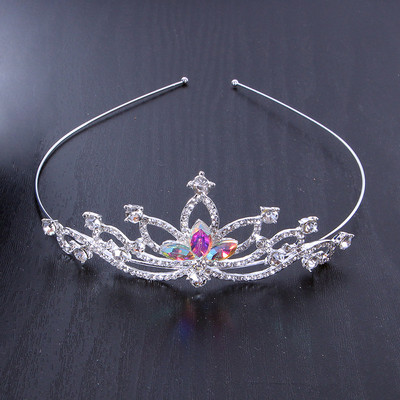 Vestuvių sidabrinė krištolinė karūna Moterų Kalnų krištolas Tiara Princesės Gimtadienio vakarėlis Banketas Plaukų aksesuarai Pamergės aksesuarai