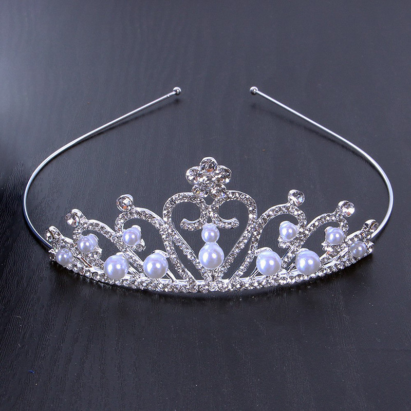 Vestuvių sidabrinė krištolinė karūna Moterų Kalnų krištolas Tiara Princesės Gimtadienio vakarėlis Banketas Plaukų aksesuarai Pamergės aksesuarai