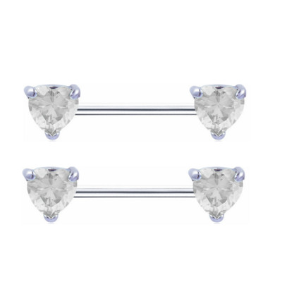 Piercing do bradavky s 2 ks z chirurgickej ocele so zirkónom, 14G, sexy lesklý guľôčkový piercing do bradavky, činka, šperky, piercing do bradavky, darček pre ženu.