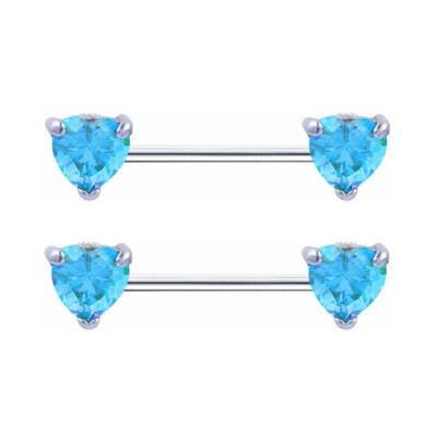 Piercing do bradavky s 2 ks z chirurgickej ocele so zirkónom, 14G, sexy lesklý guľôčkový piercing do bradavky, činka, šperky, piercing do bradavky, darček pre ženu.