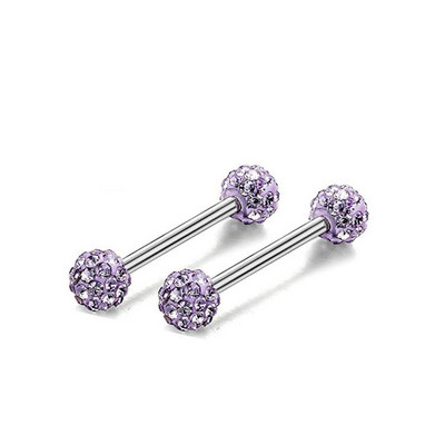 Piercing do bradavky s 2 ks z chirurgickej ocele so zirkónom, 14G, sexy lesklý guľôčkový piercing do bradavky, činka, šperky, piercing do bradavky, darček pre ženu.