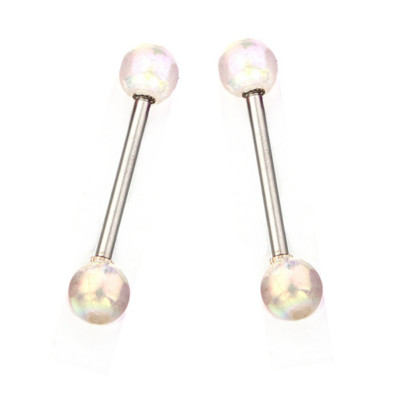 Piercing do bradavky s 2 ks z chirurgickej ocele so zirkónom, 14G, sexy lesklý guľôčkový piercing do bradavky, činka, šperky, piercing do bradavky, darček pre ženu.