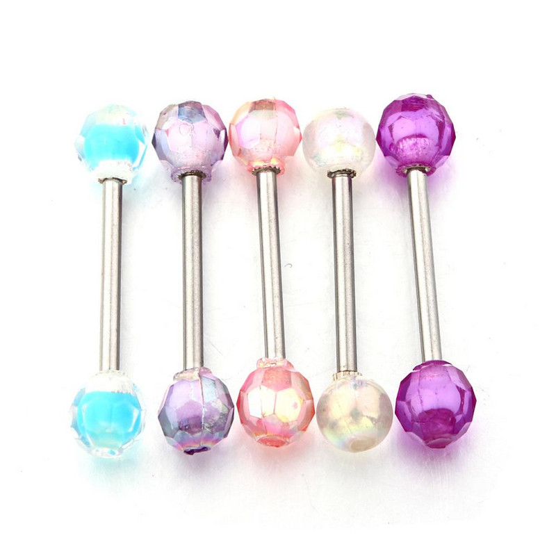 Piercing do bradavky s 2 ks z chirurgickej ocele so zirkónom, 14G, sexy lesklý guľôčkový piercing do bradavky, činka, šperky, piercing do bradavky, darček pre ženu.