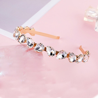 Luxusné krištáľové čelenky s kamienkami, koruna s kvapkou vody, plné trendy čelenky, svadobné doplnky do vlasov, svadobné šperky