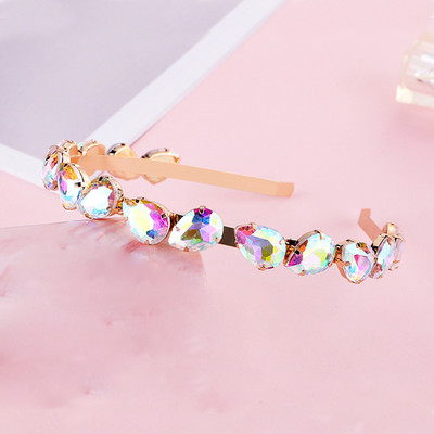 Luxusné krištáľové čelenky s kamienkami, koruna s kvapkou vody, plné trendy čelenky, svadobné doplnky do vlasov, svadobné šperky