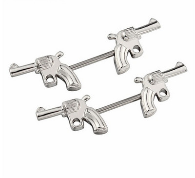 Piercing do bradavky z chirurgickej ocele, 1 pár, lebka, 14G, kvetinový prsteň do bradavky, visiaci sexy piercing do bradavky, darček pre ženu