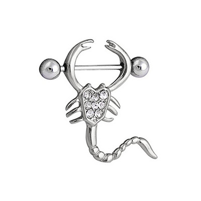 Piercing do bradavky z chirurgickej ocele, 1 pár, lebka, 14G, kvetinový prsteň do bradavky, visiaci sexy piercing do bradavky, darček pre ženu