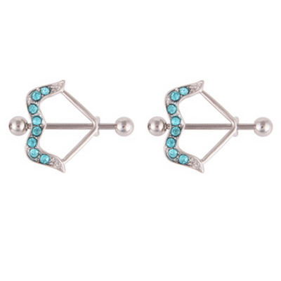 Piercing do bradavky z chirurgickej ocele, 1 pár, lebka, 14G, kvetinový prsteň do bradavky, visiaci sexy piercing do bradavky, darček pre ženu