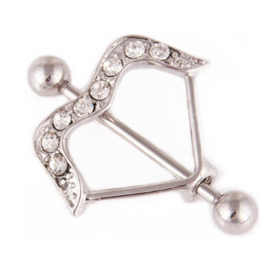 Piercing do bradavky z chirurgickej ocele, 1 pár, lebka, 14G, kvetinový prsteň do bradavky, visiaci sexy piercing do bradavky, darček pre ženu