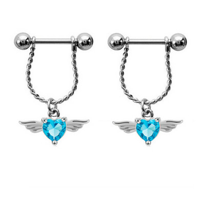 Piercing do bradavky z chirurgickej ocele, 1 pár, lebka, 14G, kvetinový prsteň do bradavky, visiaci sexy piercing do bradavky, darček pre ženu