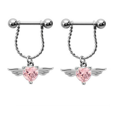 Piercing do bradavky z chirurgickej ocele, 1 pár, lebka, 14G, kvetinový prsteň do bradavky, visiaci sexy piercing do bradavky, darček pre ženu