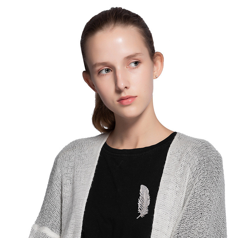 YAMEGA Moda Pietre Strasuri Broșă Ace cu pene Haine de lux Femei Paltoane Broșe Ace Guler Accesorii de bijuterii