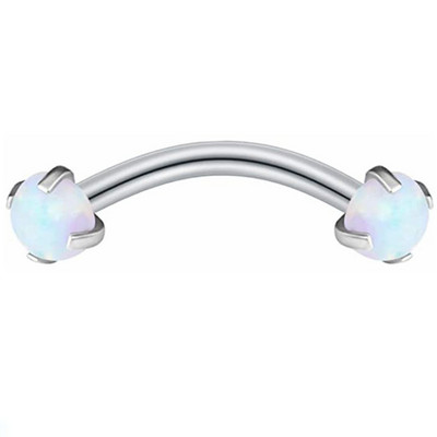 Set de piercing pentru sprâncene Opal din oțel inoxidabil 16G Piercing la limbă Ochi de șarpe Lot de piercing pentru sprâncene de cristal Opal Inel pentru sprâncene în vrac