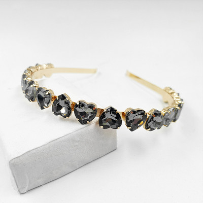 Módna zliatina drahokamu okrúhla vŕbová listová krištáľová čelenka pre dámy a dievčatá, svadobné šperky, darčeky