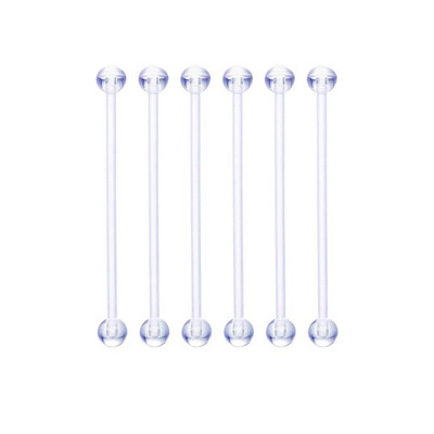 6-dielne akrylové piercingové krúžky do nosa, napichovacie krúžky do brucha, ucha, obočia, labret, bezšvové zirkónové septum, dámske rovné krúžky do obočia.