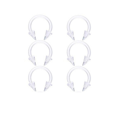 6-dielne akrylové piercingové krúžky do nosa, napichovacie krúžky do brucha, ucha, obočia, labret, bezšvové zirkónové septum, dámske rovné krúžky do obočia.