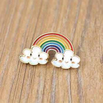 Timlee X358 Cartoon Sweet Sun Rainbow Cloud Метални игли за брошки на едро