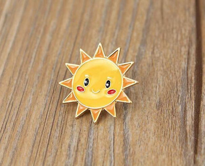 Timlee X358 Cartoon Sweet Sun Rainbow Cloud Broșă Metal Broșă Angro