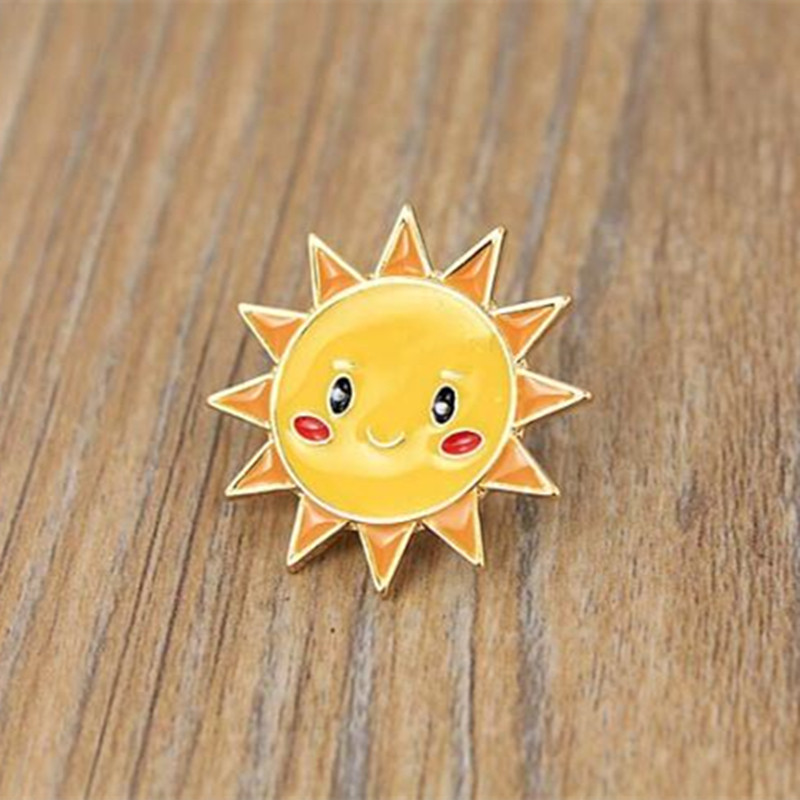 Timlee X358 Cartoon Sweet Sun Rainbow Cloud Broșă Metal Broșă Angro