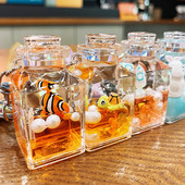 Naujas mados jūrinių gyvūnų automobilio raktų pakabukas, greitas smėlis į alyvą Drift buteliuko raktų maišelio pakabukas, puiki dovana