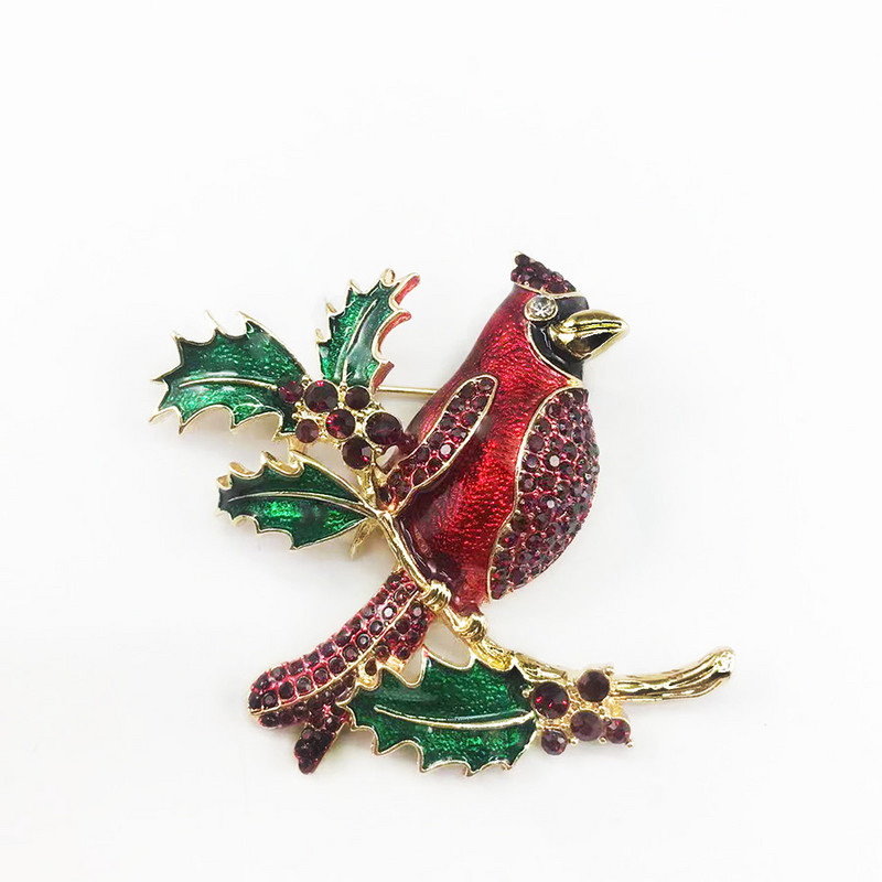 2022 m. Nauja Kalėdų serija Šventinių dovanų emaliu nudažyta raudonai miela ir įdomi Laimės paukščio sagė