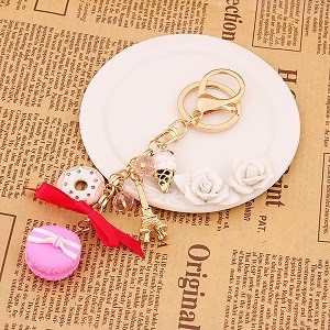 Novinka Kľúčenka! Módna kamienková torta Macarons Francúzsko LADUREE Kľúčenky držiak prívesok prívesok prívesok ženy taška dekorácia šperky darček R011