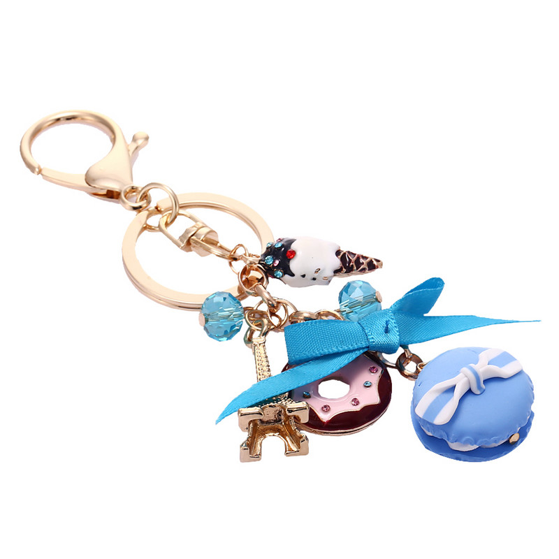 Novinka Kľúčenka! Módna kamienková torta Macarons Francúzsko LADUREE Kľúčenky držiak prívesok prívesok prívesok ženy taška dekorácia šperky darček R011