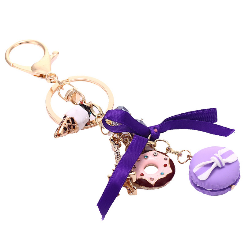 Novinka Kľúčenka! Módna kamienková torta Macarons Francúzsko LADUREE Kľúčenky držiak prívesok prívesok prívesok ženy taška dekorácia šperky darček R011