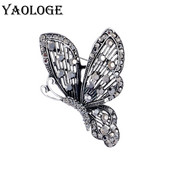 Broșe fluture YAOLOGE pentru femei 2022, broșă din aliaj de zircon, la modă nouă, pentru petrecere, birou, ocazional, insignă, broșă cu rever, ace, cadouri