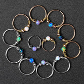 1Piece Opal Boho Inel Piercing Nas Fals Moda Faux Septum Piercing Inel Cheater Nas Cartilaj Tragus Cerceu Pircing Nariz