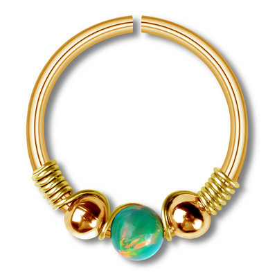 1Piece Opal Boho Inel Piercing Nas Fals Moda Faux Septum Piercing Inel Cheater Nas Cartilaj Tragus Cerceu Pircing Nariz