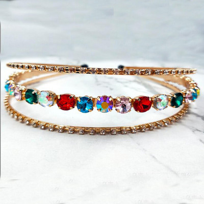 Bijuterii pentru bentiță pentru doamne noi, cu mai multe straturi, bentiță de mireasă, culoare, goluri, pentru spectacol de nuntă, accesorii pentru păr pentru copii