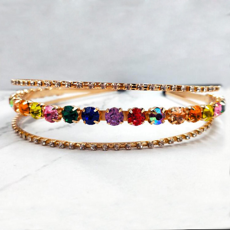 Bijuterii pentru bentiță pentru doamne noi, cu mai multe straturi, bentiță de mireasă, culoare, goluri, pentru spectacol de nuntă, accesorii pentru păr pentru copii