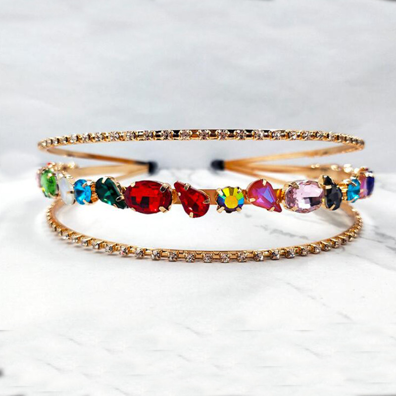 Bijuterii pentru bentiță pentru doamne noi, cu mai multe straturi, bentiță de mireasă, culoare, goluri, pentru spectacol de nuntă, accesorii pentru păr pentru copii