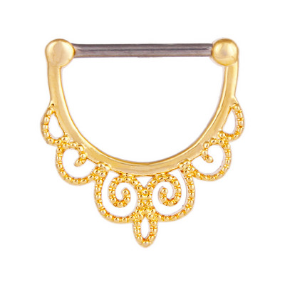 1 buc Cz din oțel inoxidabil Septum Clicker Aripi de aur Piercing nas Inel Cercei Helix Cartilaj Cercei Septum Piercing Bijuterii Corp