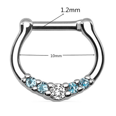 1 buc Cz din oțel inoxidabil Septum Clicker Aripi de aur Piercing nas Inel Cercei Helix Cartilaj Cercei Septum Piercing Bijuterii Corp