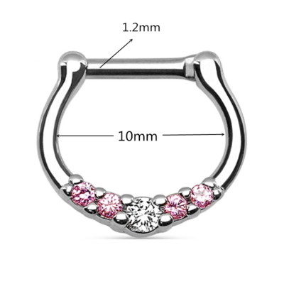 1 buc Cz din oțel inoxidabil Septum Clicker Aripi de aur Piercing nas Inel Cercei Helix Cartilaj Cercei Septum Piercing Bijuterii Corp