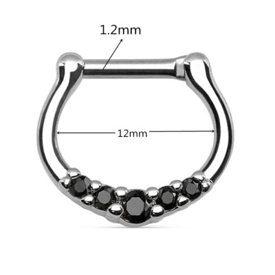 1 buc Cz din oțel inoxidabil Septum Clicker Aripi de aur Piercing nas Inel Cercei Helix Cartilaj Cercei Septum Piercing Bijuterii Corp
